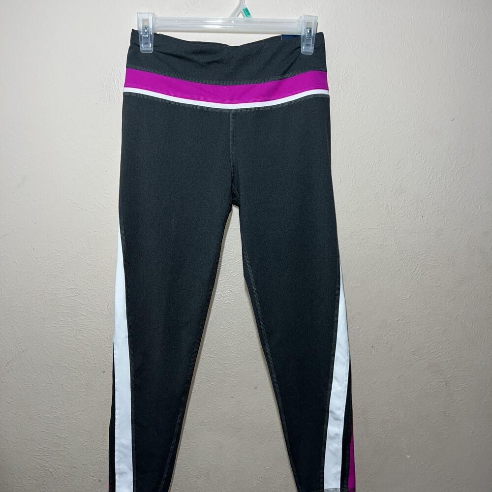 DICKS SPORTING GOODS WOMENS SMALL PERFORMANCE TIGHT PANT GREY PINK 7/8 SMALL NWT